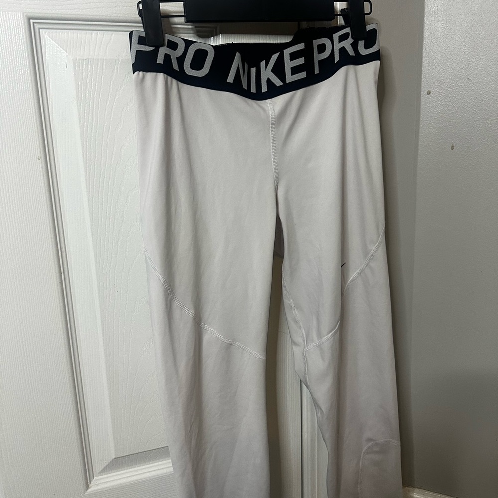 Nike Pro White Athletic Leggings